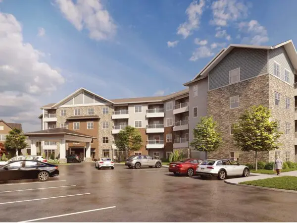 An exterior shot of UZRC's Cedar Heights apartments.