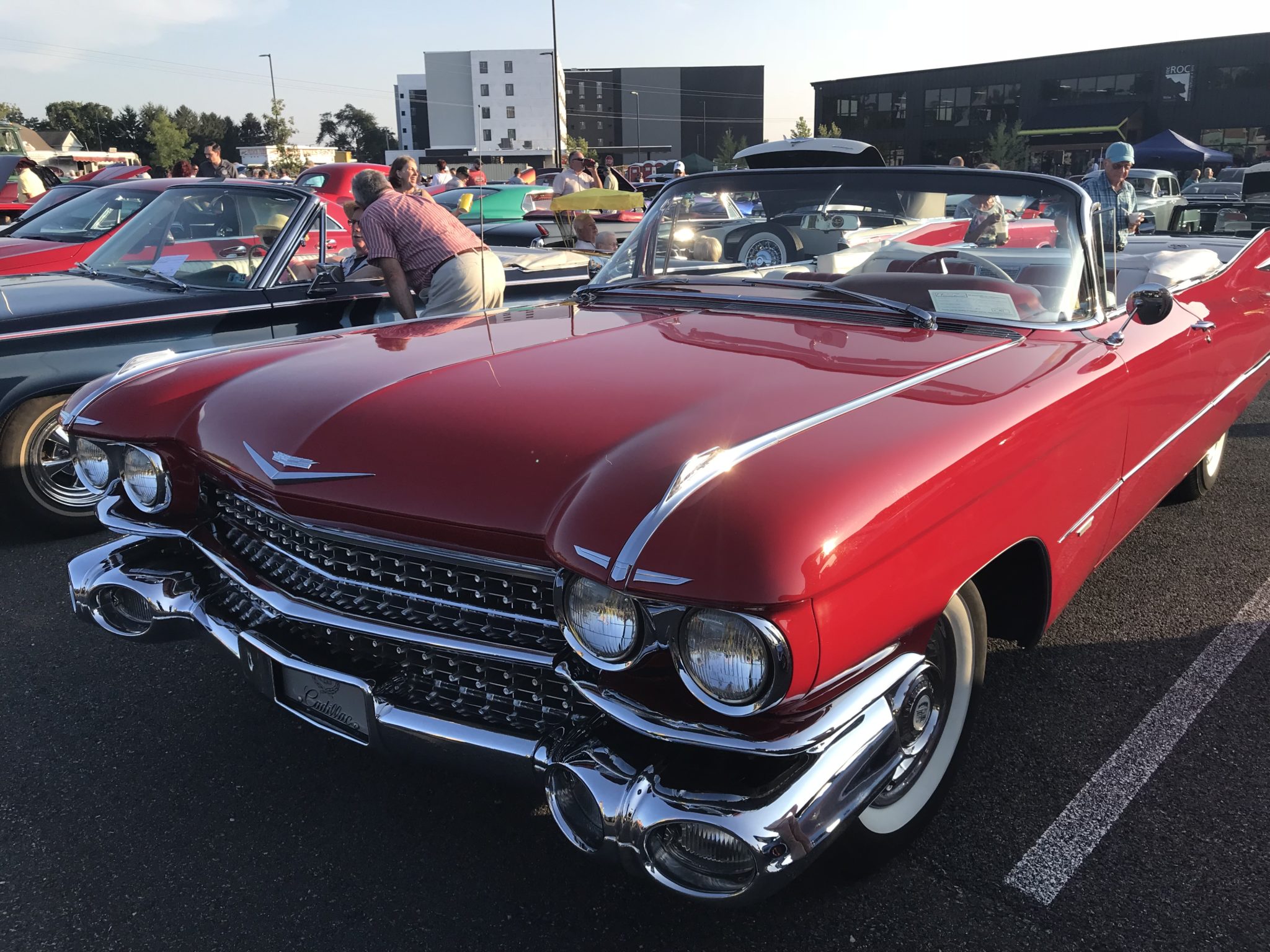 A red 1959 Cadillac Convertible, the 