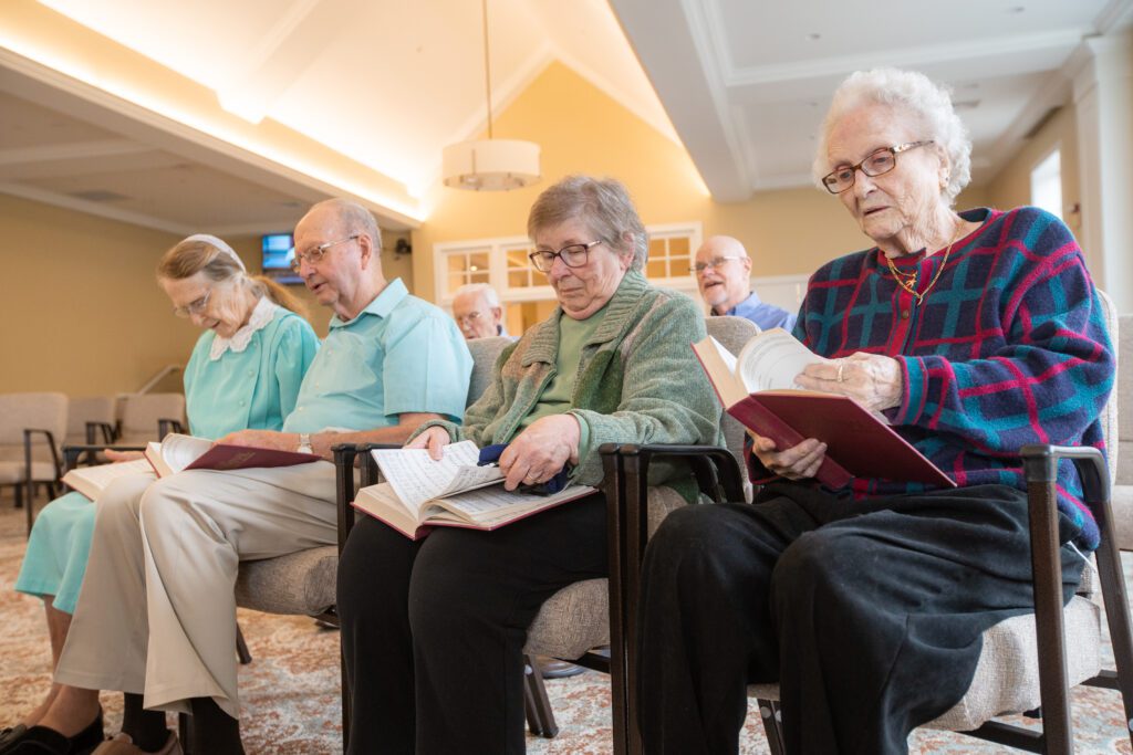 Senior living residents worship at United Zion Retirement Community's on-site Chapel, the Home Chapel | UZRC