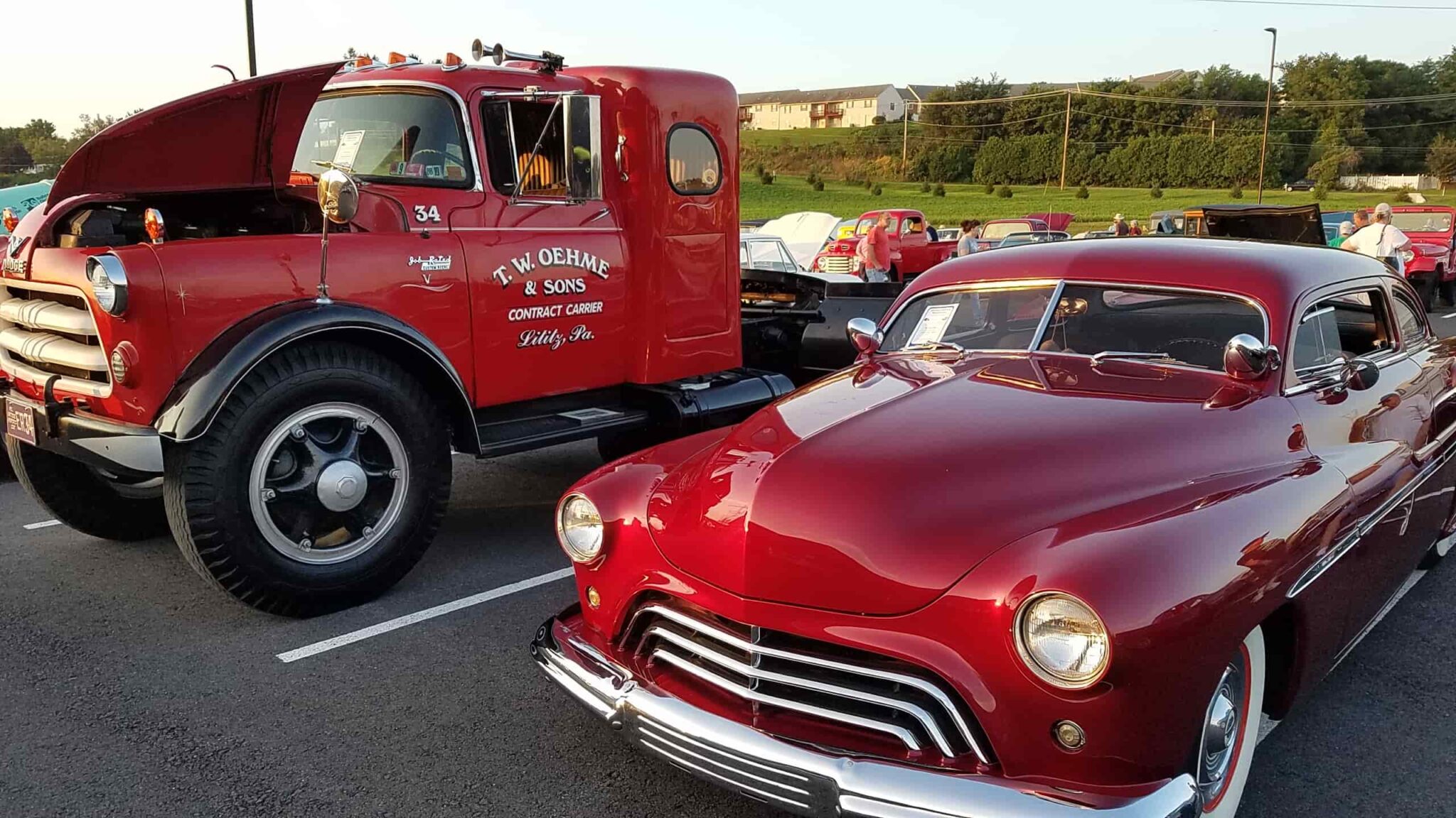 A red truck and an old red car entered to win UZRC's 2017 