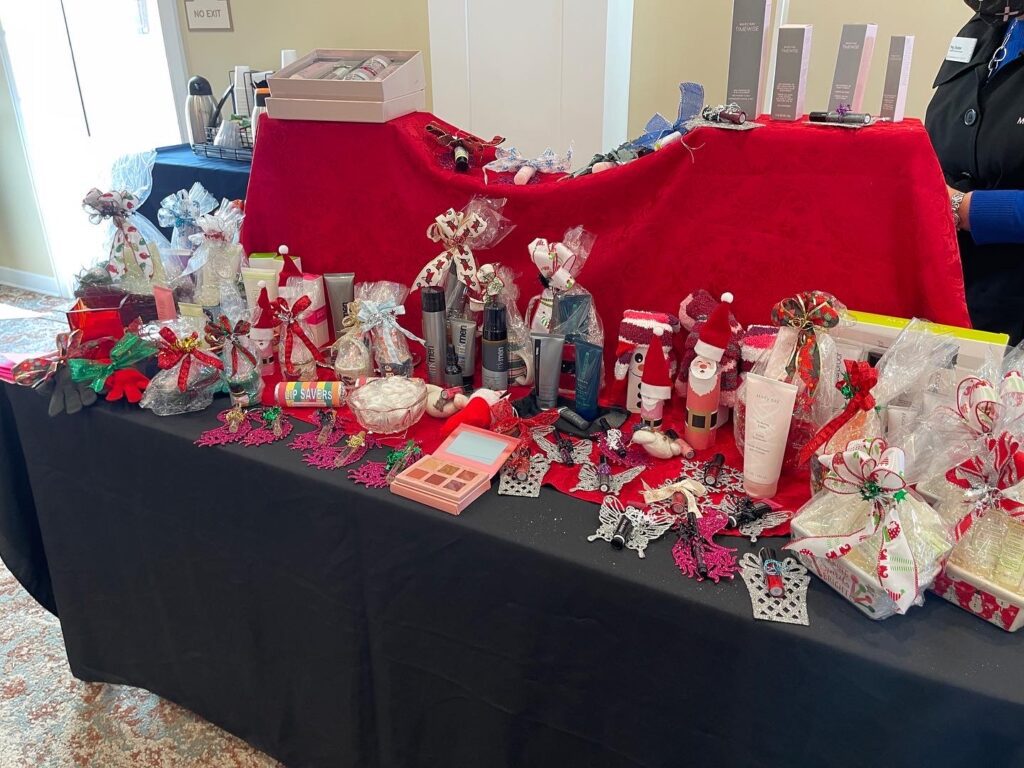 A stand set up at a Holiday Bazaar event at UZRC in Lititz, PA